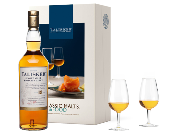 COFFRET MALTS AND FOOD WHISKY TALISKER 18 ANS 