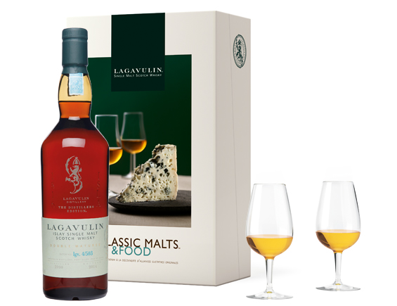 COFFRET MALTS AND FOOD WHISKY LAGAVULIN THE DISTILLERS EDITION 