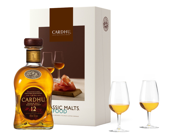 COFFRET MALTS AND FOOD WHISKY CARDHU 12 ANS