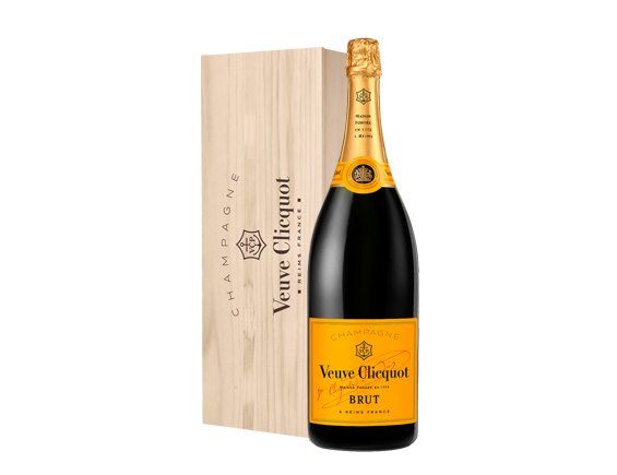 Champagne Veuve Clicquot Brut Carte Jaune sous coffret bois