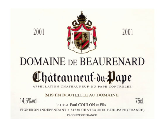 Châteauneuf du Pape rouge 2001