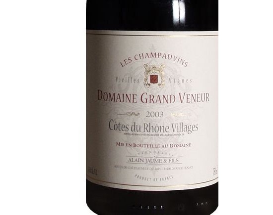 DOMAINE LE GRAND VENEUR Côtes du Rhône Villages CHAMPAUVINS rouge 2003