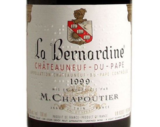 CHÂTEAUNEUF DU PAPE ''La Bernardine'' rouge 1999