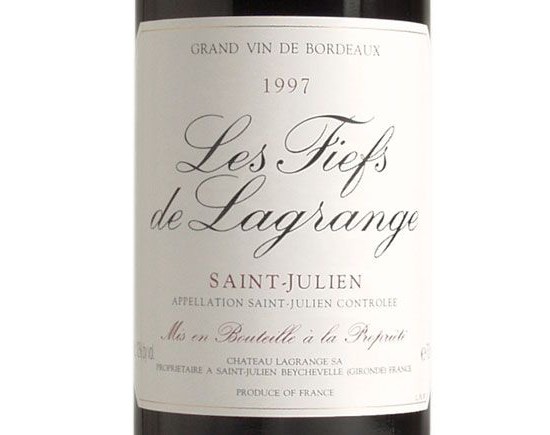 LES FIEFS DE LAGRANGE rouge 1997, Second vin du Château Lagrange