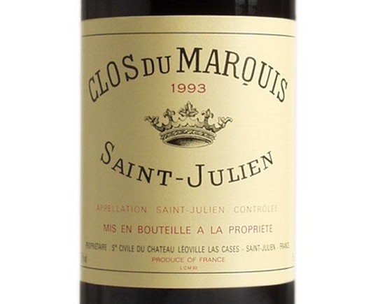 CLOS DU MARQUIS rouge 1993, Second vin du Château Léoville Las Cases
