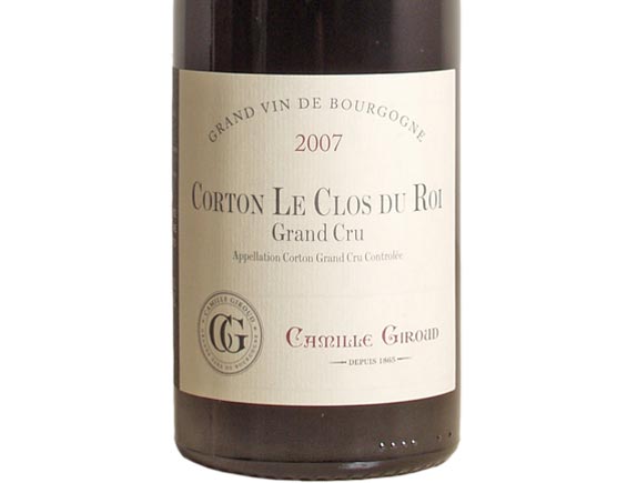 Camille Giroud Corton le Clos du Roi Grand Cru 2007