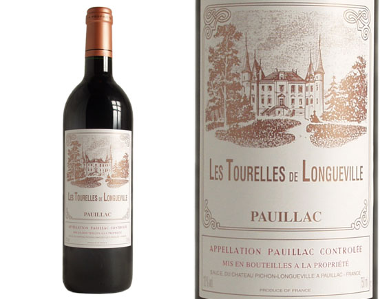 LES TOURELLES DE LONGUEVILLE rouge 2000, Second vin de Château Pichon de Longueville Baron