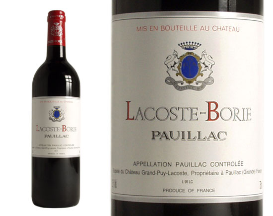 LACOSTE-BORIE rouge 1993, Second vin de Château Grand-Puy Lacoste