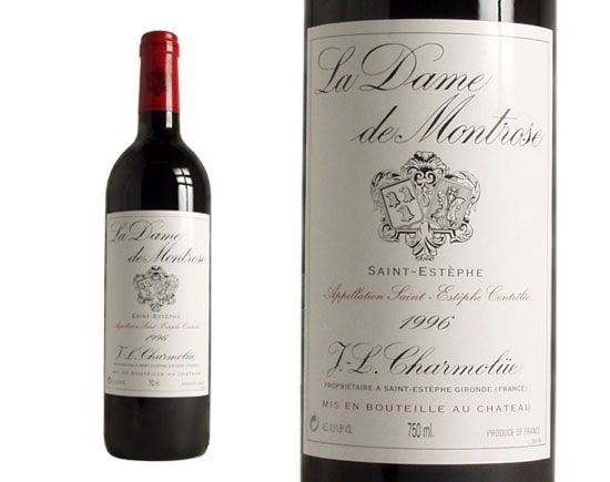 LA DAME DE MONTROSE rouge 1996, Second vin du Château Montrose