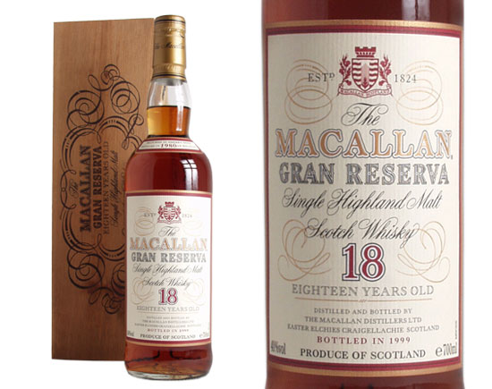 WHISKY THE  MACALLAN GRAN RESERVA 18 YEARS OLD
